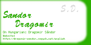 sandor dragomir business card
